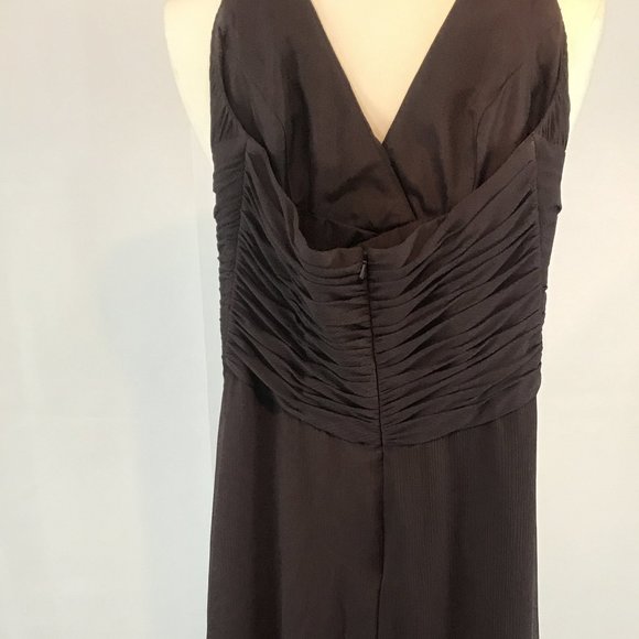 David's Bridal Chiffon Halter Formal Dress F12688 - Picture 7 of 8